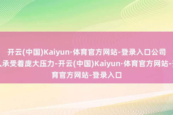 开云(中国)Kaiyun·体育官方网站-登录入口公司经营永久承受着庞大压力-开云(中国)Kaiyun·体育官方网站-登录入口