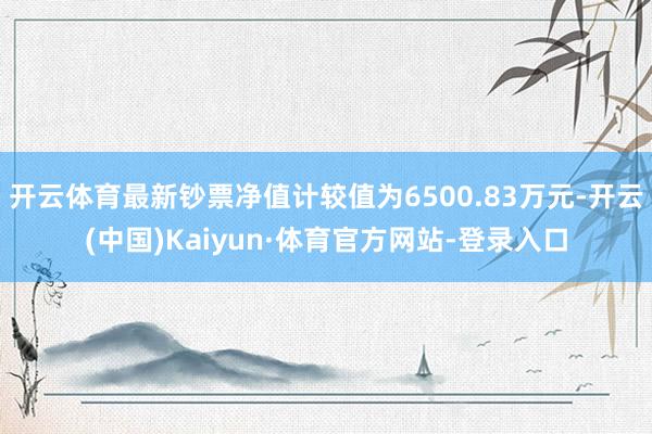 开云体育最新钞票净值计较值为6500.83万元-开云(中国)Kaiyun·体育官方网站-登录入口