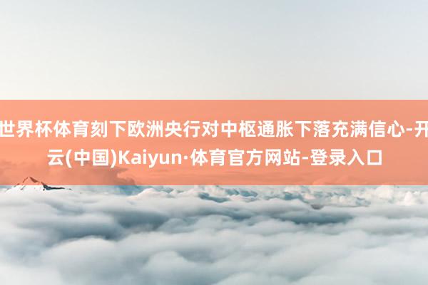 世界杯体育刻下欧洲央行对中枢通胀下落充满信心-开云(中国)Kaiyun·体育官方网站-登录入口